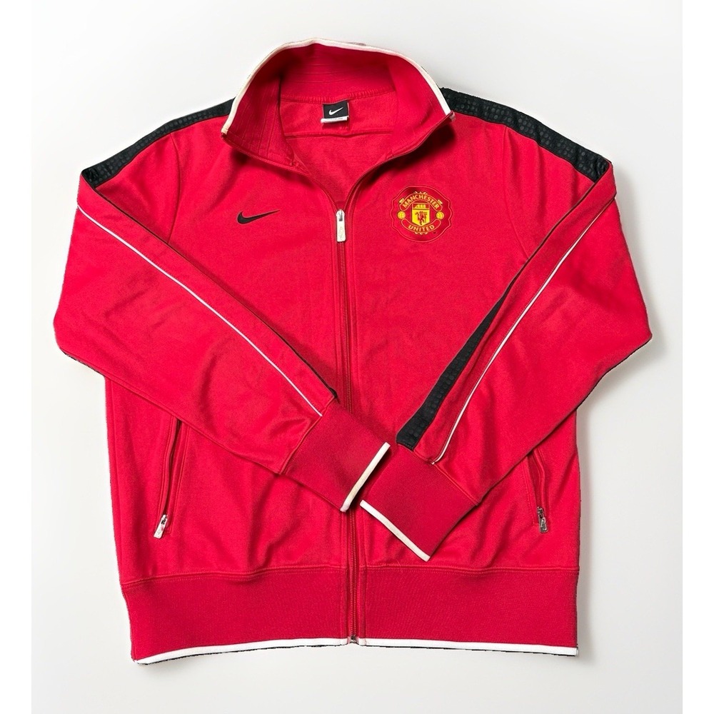 Nike Manchester United Track Jacket Red Medium Full Zip